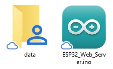 ESP32 веб-сервер создание папки Data