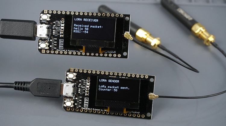 ESP32 плата со встроенным LoRa и OLED