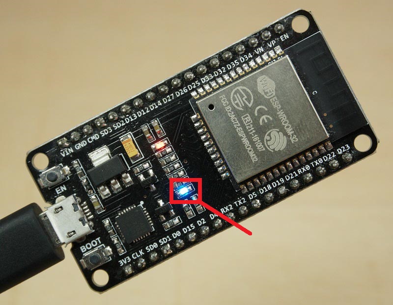 Встроенный светодиод ESP32