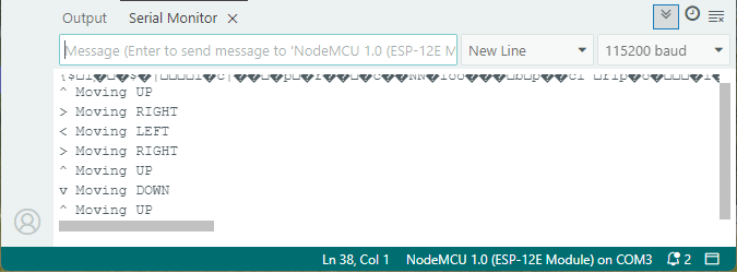 ESP8266 с APDS9960 -- распознавание жестов в Arduino IDE -- монитор порта