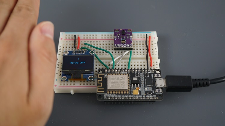 APDS9960 с ESP8266 -- обнаружение жеста влево