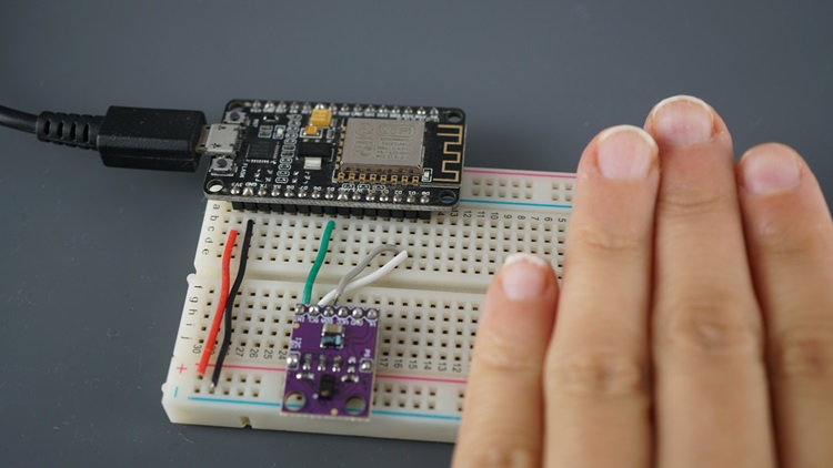 ESP8266 с APDS9960 -- тестирование распознавания жестов