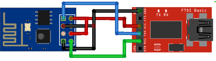 Подключение ESP-01 к FTDI-программатору