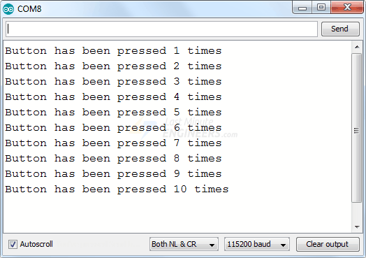 Вывод прерывания GPIO ESP8266 в мониторе порта