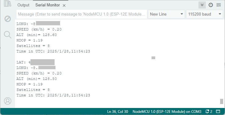ESP8266 получение GPS-данных от NEO-M8N