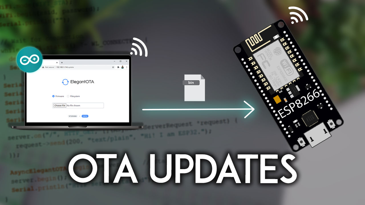 ESP8266 NodeMCU OTA Over-the-Air обновления AsyncElegantOTA в Arduino IDE