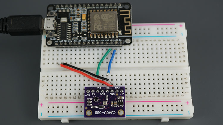 ESP8266 NodeMCU датчик BMP388 высота давление температура Arduino