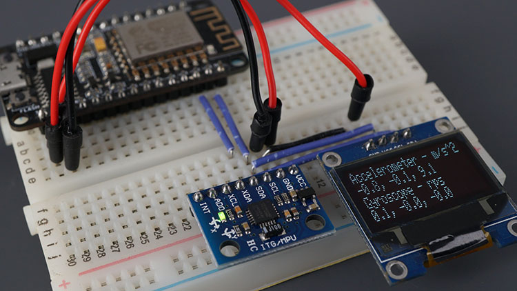 Демонстрация модуля ESP8266 NodeMCU MPU6050 — акселерометр, гироскоп, датчик температуры, Arduino