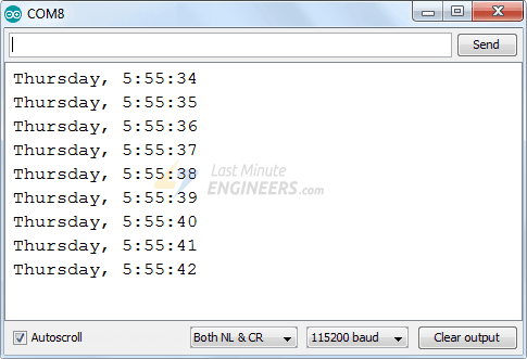 ESP8266 считывает дату и время с NTP-сервера — вывод на мониторе последовательного порта