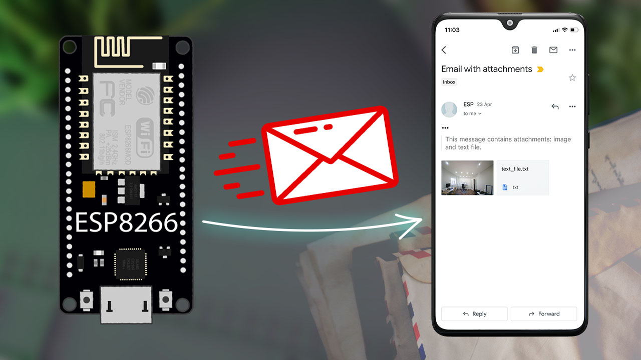 ESP8266 NodeMCU отправка электронной почты через SMTP-сервер HTML текст и вложения Arduino IDE
