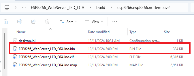 bin-файл для OTA обновлений ESP8266