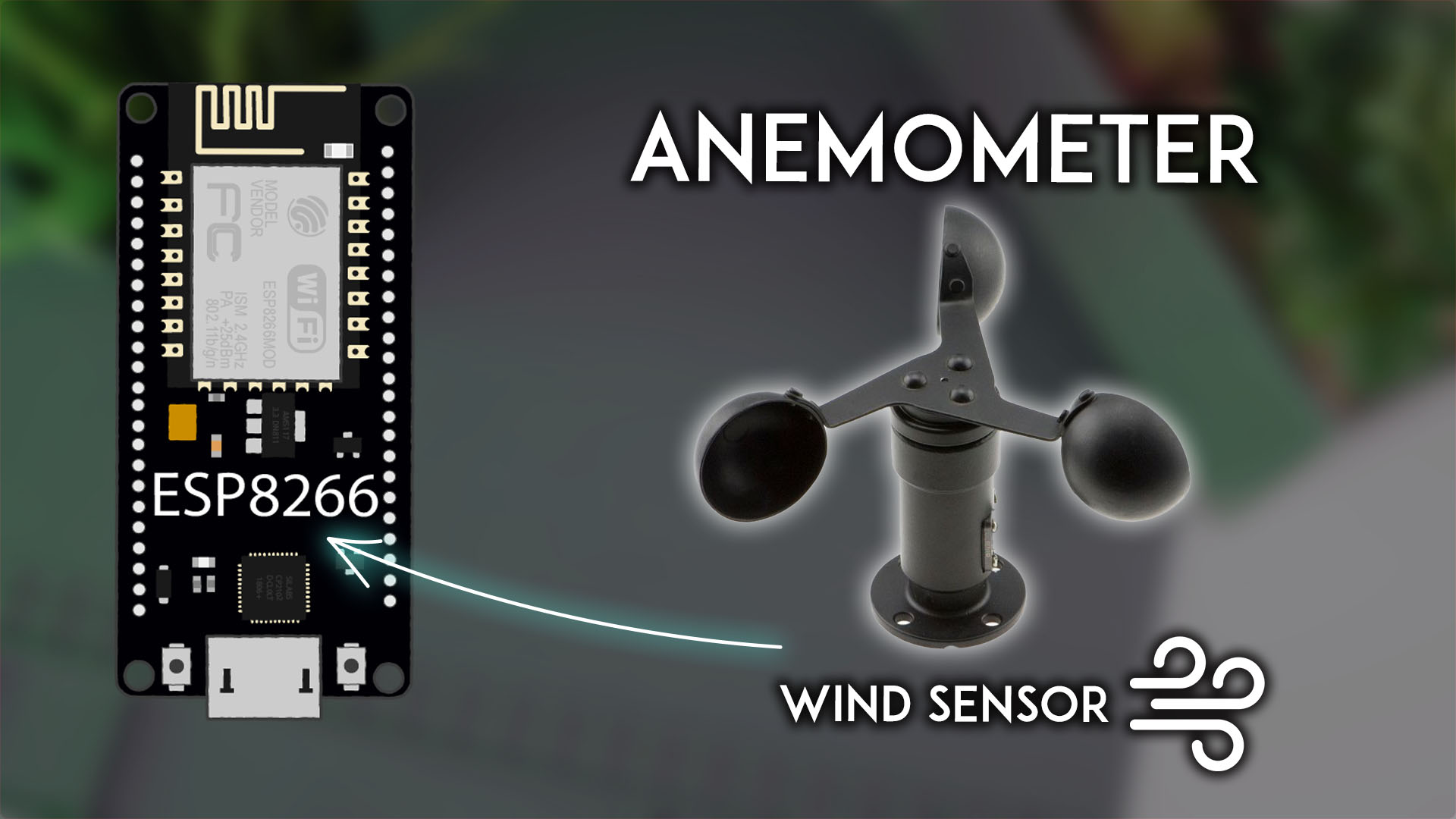 ESP8266 с анемометром — измерение скорости ветра Arduino IDE