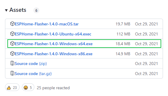 Страница загрузки инструмента ESPHome-Flasher