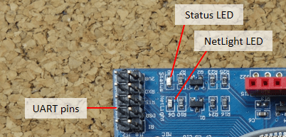 Светодиоды Status и NetLight на GSM-модуле SIM900