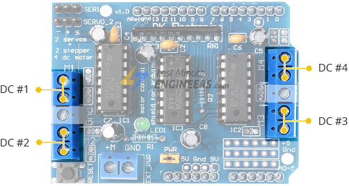 Control DC, Stepper & Servo with L293D Motor Driver Shield & Arduino