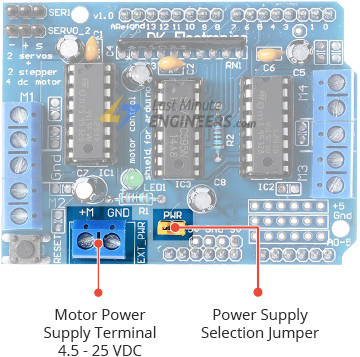 Control DC, Stepper & Servo with L293D Motor Driver Shield & Arduino