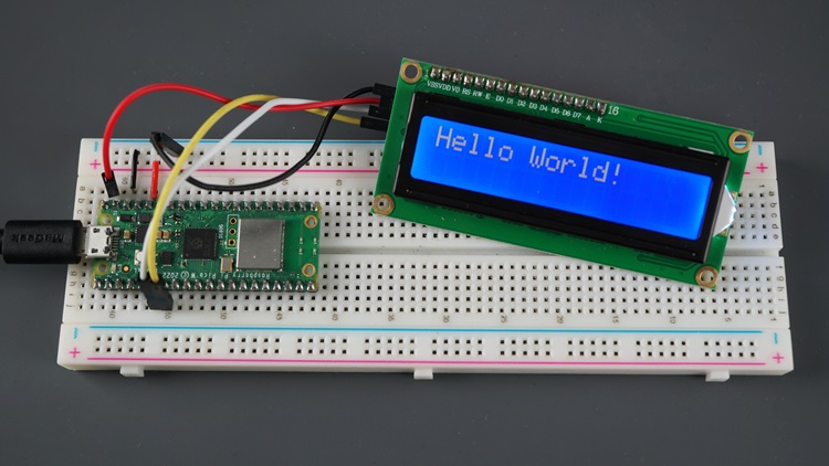 LCD Raspberry Pi Pico Hello World - строка 1