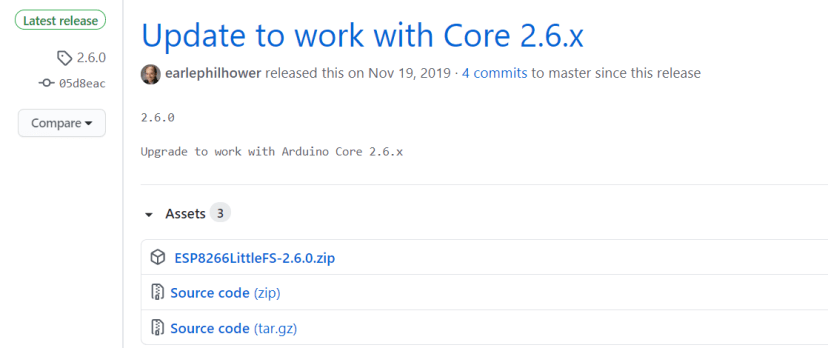 Скачивание ESP8266 LittleFS