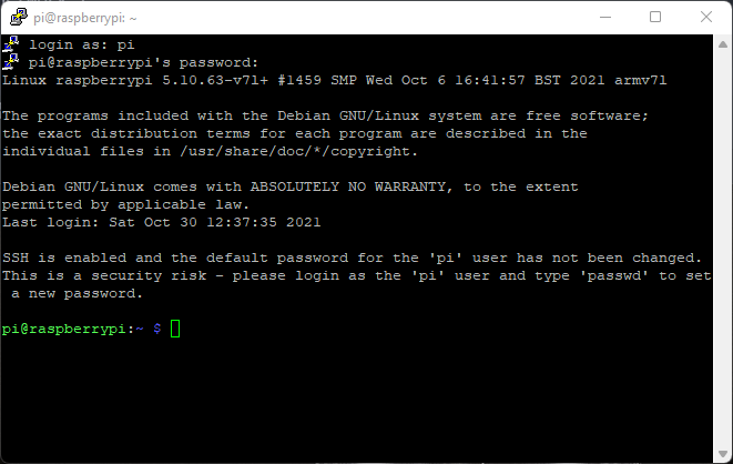 Вход в Raspberry Pi по SSH