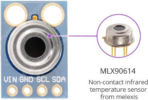 Interface MLX90614 Non-contact Infrared Temperature Sensor with Arduino