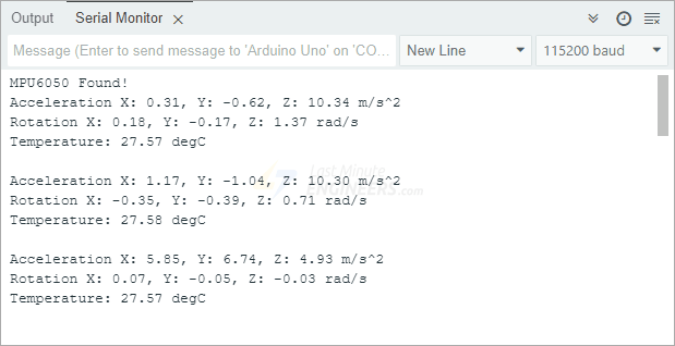 Interface MPU6050 Accelerometer and Gyroscope Sensor with Arduino