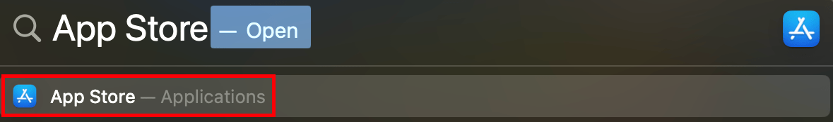 Mac OS — открыть App Store