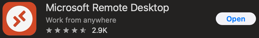 Mac OS — открыть программу Microsoft Remote Desktop