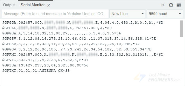 Подключение GPS-модуля ublox NEO-6M к Arduino