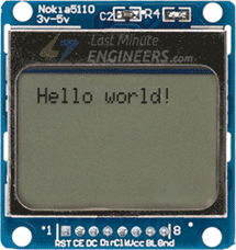 Подключение графического LCD-дисплея Nokia 5110 к Arduino