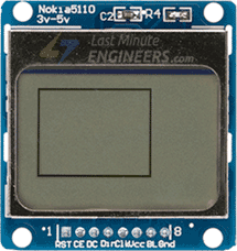Подключение графического LCD-дисплея Nokia 5110 к Arduino
