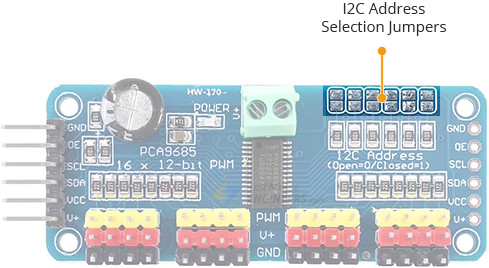 Управление несколькими сервоприводами с помощью модуля PCA9685 и Arduino