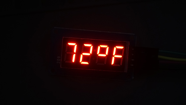 RPi Pico с дисплеем TM1637 — температура в Фаренгейтах