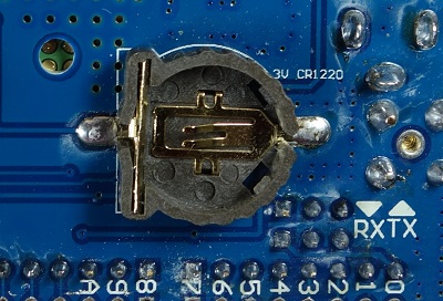 Держатель батареи RTC на SIM900 GSM Shield