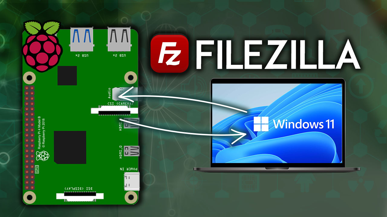 Передача файлов на Raspberry Pi и обратно с помощью FileZilla FTP Windows PC