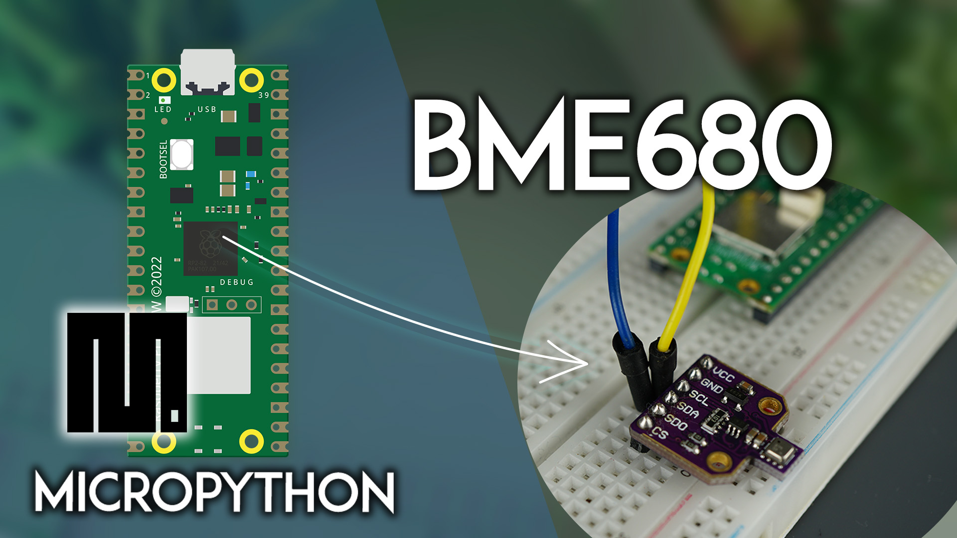 Raspberry Pi Pico с датчиком окружающей среды BME680 MicroPython