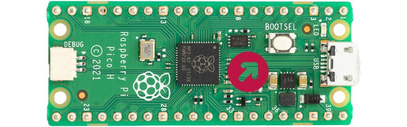 Кнопка BOOTSEL на Raspberry Pi Pico H