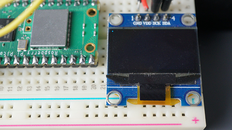 Отображение пикселя на OLED-дисплее Raspberry Pi Pico MicroPython