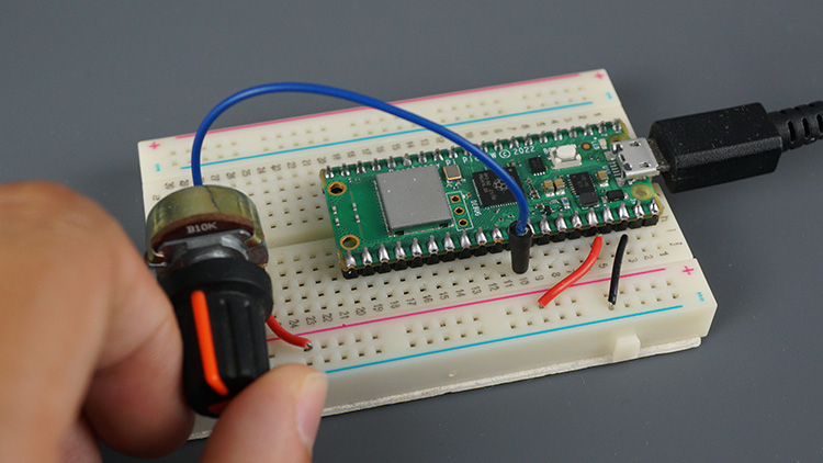 Raspberry Pi Pico аналоговое чтение при настройке потенциометра
