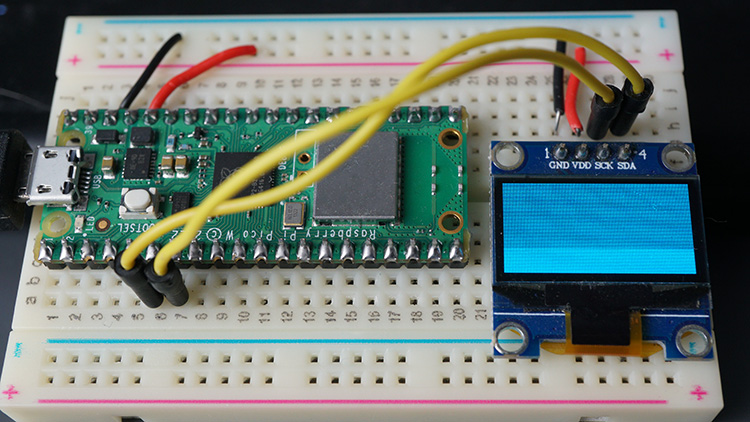 OLED заливка белым экраном Raspberry Pi Pico MicroPython