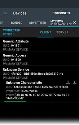 Чтение значения BLE-характеристики