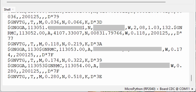 Raspberry Pi Pico с модулем NEO-M8N — получение необработанных GPS-данных