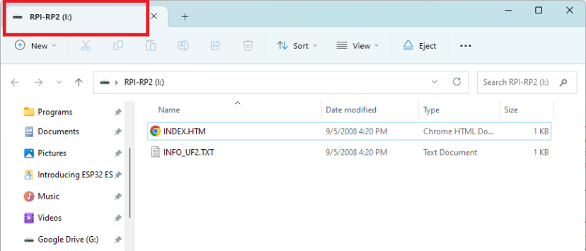 Запоминающее устройство Raspberry Pi Pico