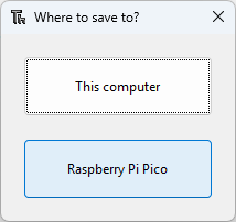 Сохранение файла на Raspberry Pi Pico — Thonny IDE