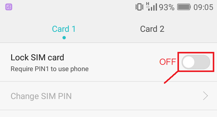 Отключение блокировки PIN-кодом SIM-карты в настройках телефона