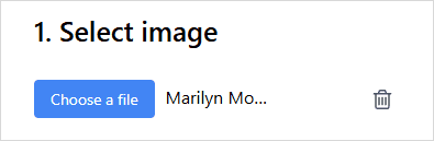 Выбор изображения в онлайн-инструменте конвертации image2cpp Bitmap to Data Array