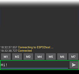 Отправка сообщения из приложения на ESP32