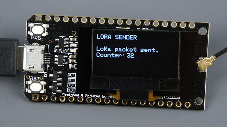 TTGO LoRa ESP32 Dev Board — Передатчик