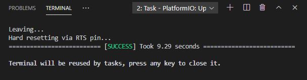 Сообщение об успешной загрузке образа файловой системы ESP8266 VS Code PlatformIO