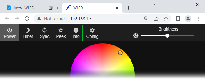 Конфигурация WLED