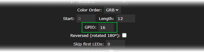 Выбор GPIO-пина ESP32 в WLED